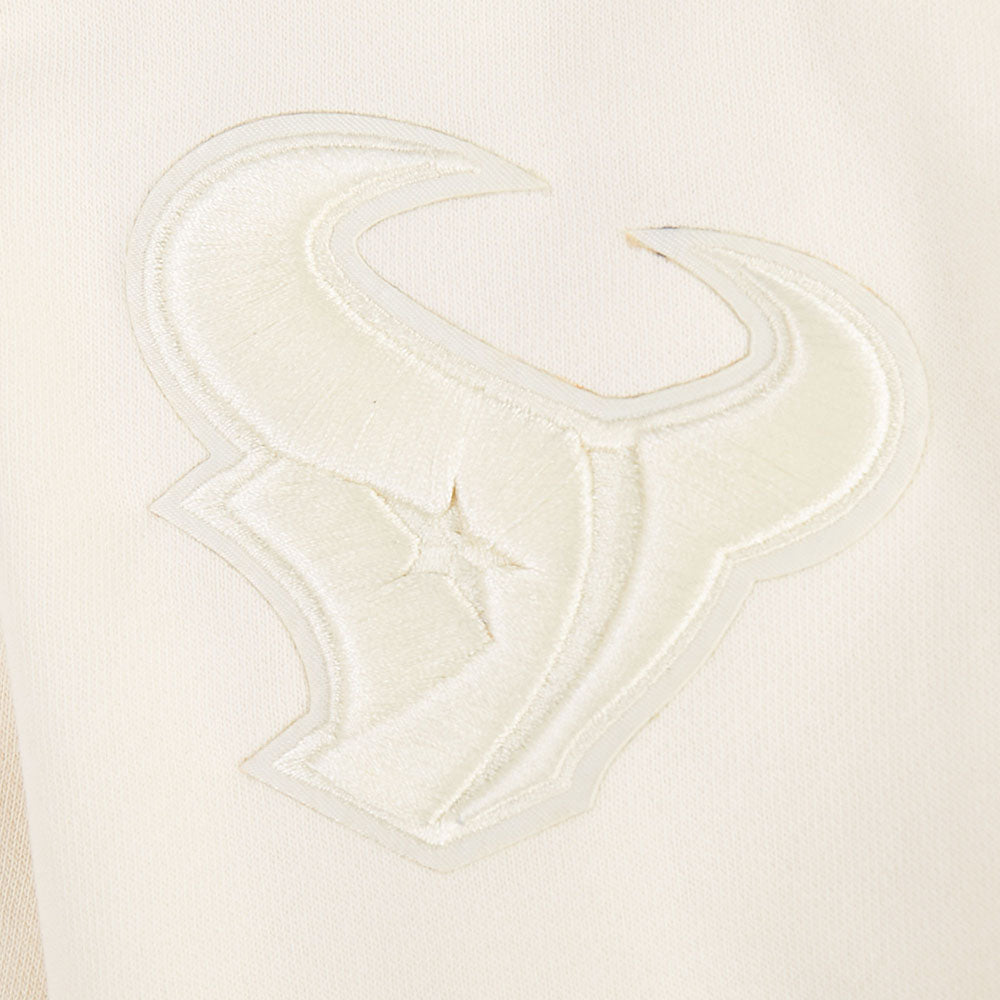 NFL HOUSTON TEXANS CJ STROUD #7 NEUTRAL CHANDAIL À COL ROND EN MOLLETON POUR FEMME (COQUILLE D'ŒUF)