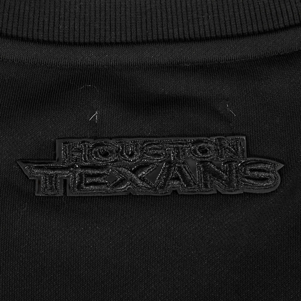 NFL HOUSTON TEXANS TRIPLE BLACK CHANDAIL À COL ROND EN MOLLETON POUR FEMME (TRIPLE NOIR FEMME)
