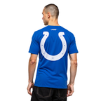 NFL INDIANAPOLIS COLTS CLASSIC MESH T-SHIRT EN JERSEY SIMPLE À RAYURES POUR HOMME (BLEU ROYAL)