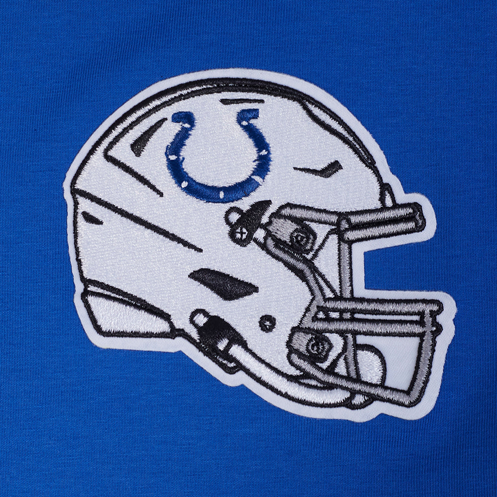 NFL INDIANAPOLIS COLTS CLASSIC MESH T-SHIRT EN JERSEY SIMPLE À RAYURES POUR HOMME (BLEU ROYAL)