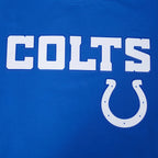 NFL INDIANAPOLIS COLTS CLASSIC MESH T-SHIRT EN JERSEY SIMPLE À RAYURES POUR HOMME (BLEU ROYAL)