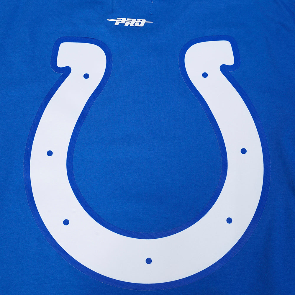 NFL INDIANAPOLIS COLTS CLASSIC MESH T-SHIRT EN JERSEY SIMPLE À RAYURES POUR HOMME (BLEU ROYAL)