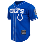 NFL INDIANAPOLIS COLTS CLASSIC MEN'S MESH BUTTON DOWN JERSEY (ROYAL BLUE)