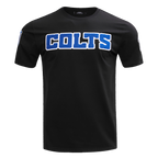 NFL INDIANAPOLIS COLTS CLASSIC CHENILLE T-SHIRT EN JERSEY SIMPLE (NOIR)