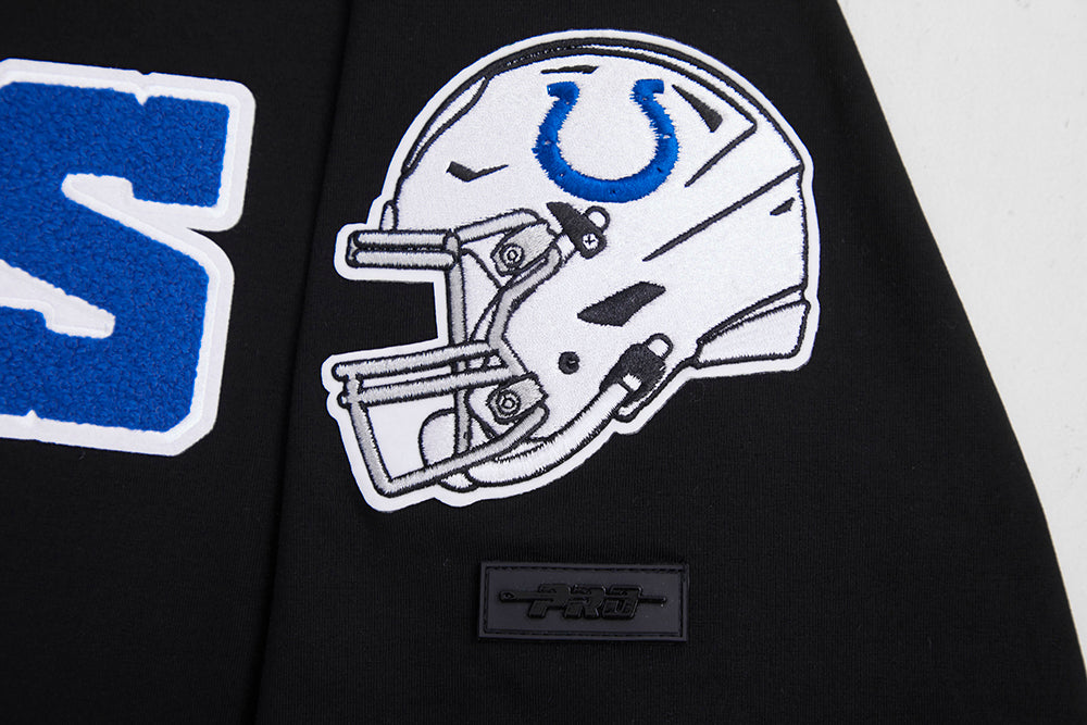 NFL INDIANAPOLIS COLTS CLASSIC CHENILLE T-SHIRT EN JERSEY SIMPLE (NOIR)