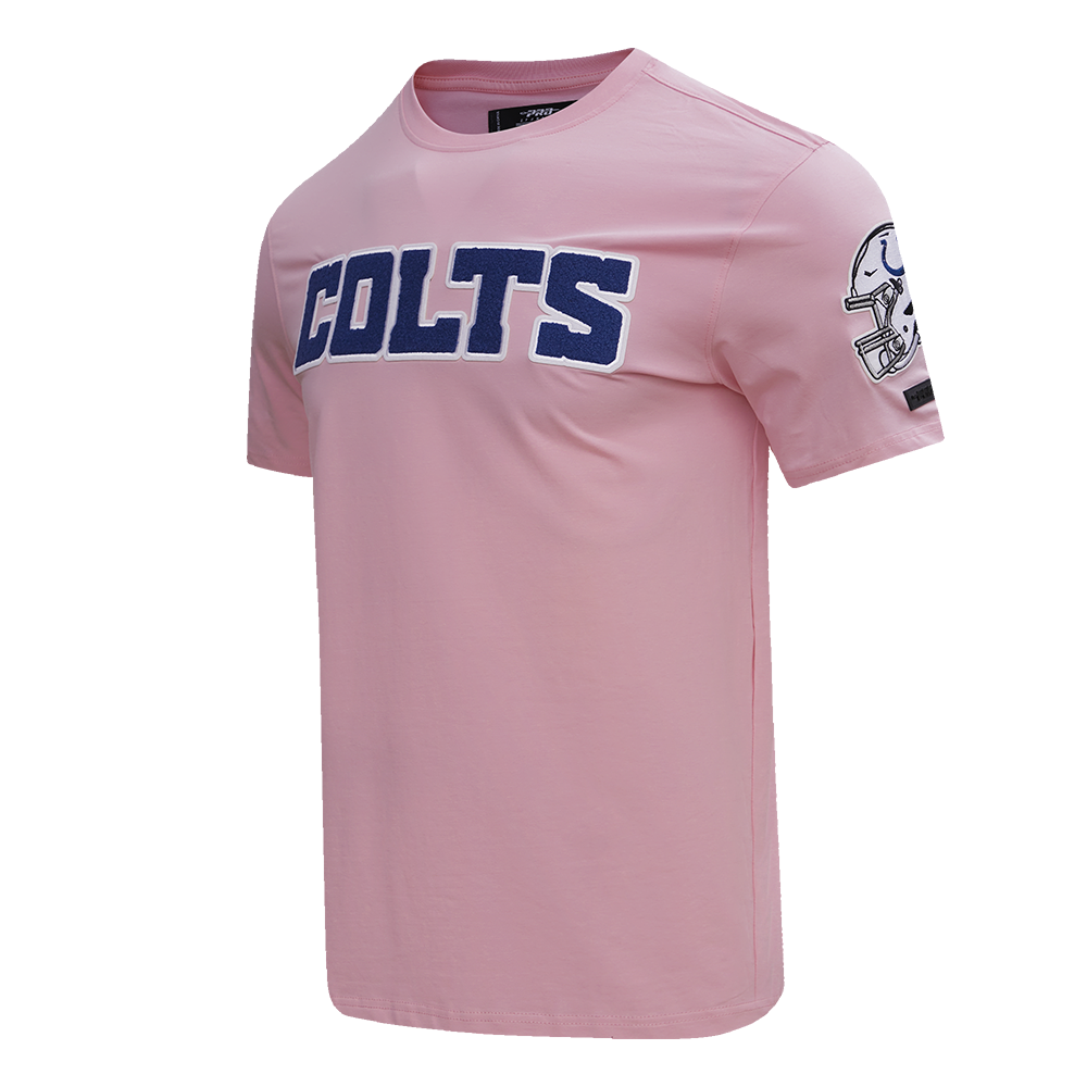 NFL INDIANAPOLIS COLTS CLASSIC CHENILLE SINGLE JERSEY TEE (PINK)