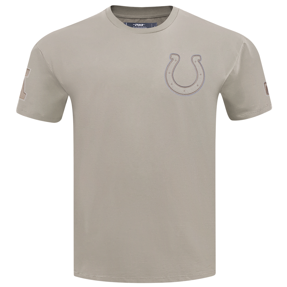 NFL INDIANAPOLIS COLTS NEUTRAL T-SHIRT EN JERSEY DE COTON À ÉPAULES TOMBANTES POUR HOMME (TAUPE)