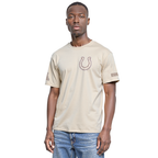 NFL INDIANAPOLIS COLTS NEUTRAL T-SHIRT EN JERSEY DE COTON À ÉPAULES TOMBANTES POUR HOMME (TAUPE)