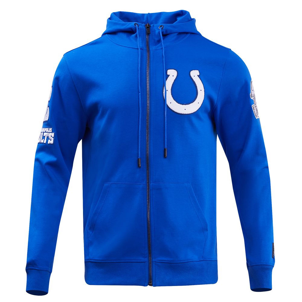 NFL INDIANAPOLIS COLTS CLASSIC CHENILLE ZIP HOODIE (ROYAL BLUE)