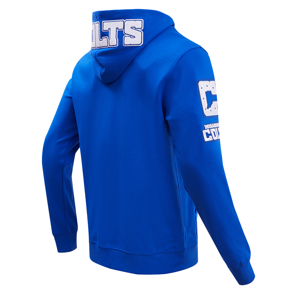 NFL INDIANAPOLIS COLTS CLASSIC CHENILLE ZIP HOODIE (ROYAL BLUE)