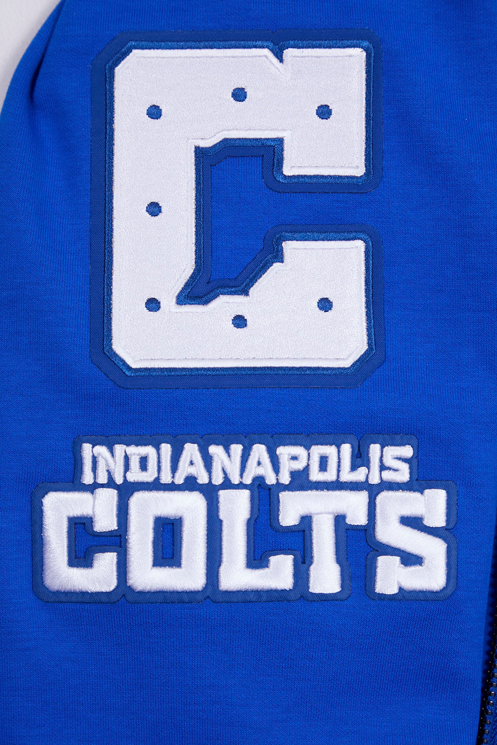 NFL INDIANAPOLIS COLTS CLASSIC CHENILLE ZIP HOODIE (ROYAL BLUE)