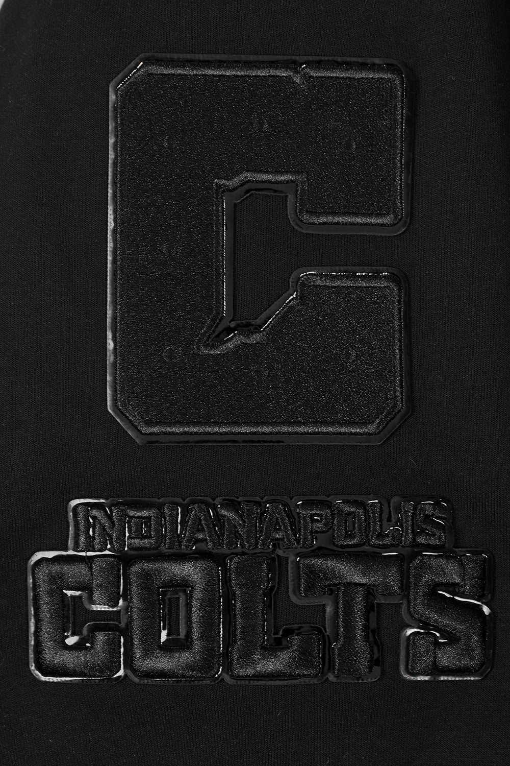 NFL INDIANAPOLIS COLTS TRIPLE BLACK CHANDAIL À CAPUCHON EN MAILLE DOUBLE À GLISSIÈRE POUR HOMME (TRIPLE NOIR)