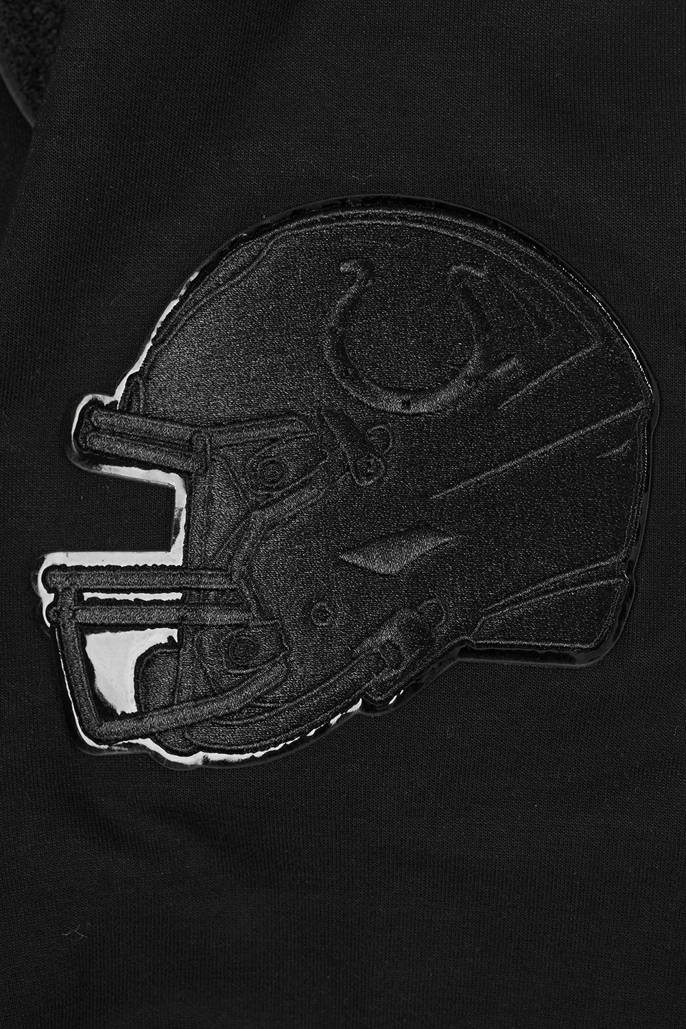 NFL INDIANAPOLIS COLTS TRIPLE BLACK CHANDAIL À CAPUCHON EN MAILLE DOUBLE À GLISSIÈRE POUR HOMME (TRIPLE NOIR)