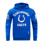 NFL INDIANAPOLIS COLTS OLD ENGLISH CHANDAIL À CAPUCHON EN MOLLETON POUR HOMME (BLEU ROYAL)