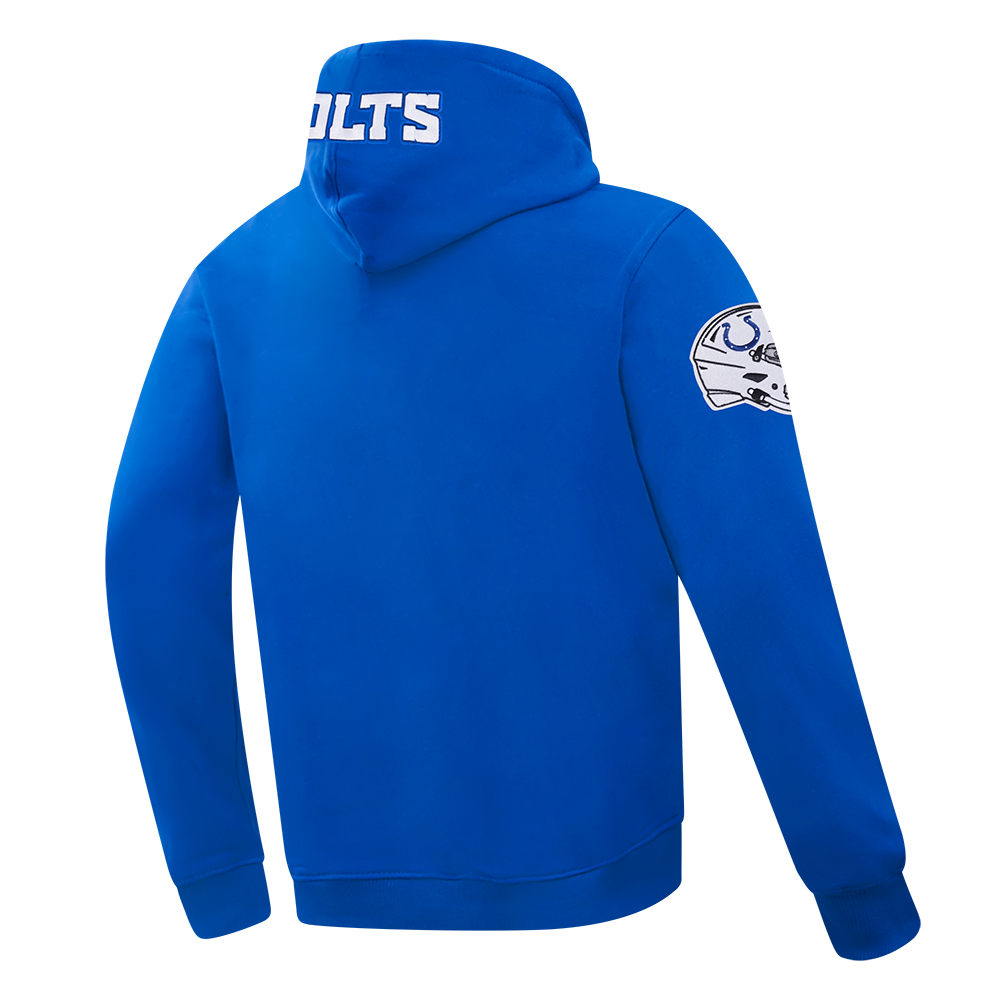 NFL INDIANAPOLIS COLTS OLD ENGLISH CHANDAIL À CAPUCHON EN MOLLETON POUR HOMME (BLEU ROYAL)