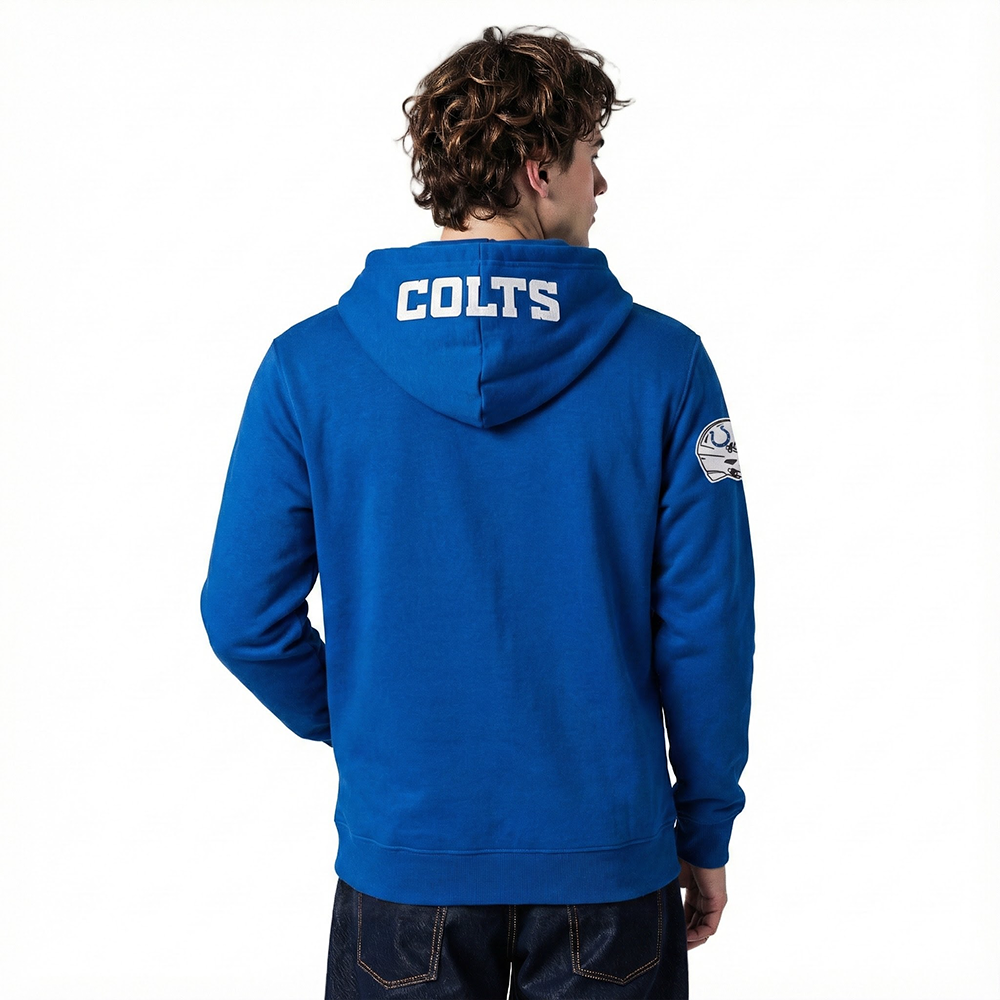 NFL INDIANAPOLIS COLTS OLD ENGLISH MEN'S FLC PO HOODIE (ROYAL BLUE)