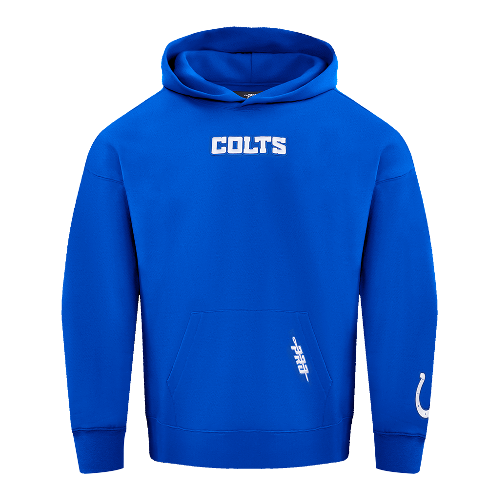 NFL INDIANAPOLIS COLTS WINGSPAN MEN'S DROP SHOULDER FLC PO HOODIE (ROYAL BLUE)