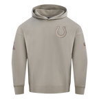 NFL INDIANAPOLIS COLTS NEUTRAL MEN'S DROP  SHOULDER FLC PO HOODIE (TAUPE)