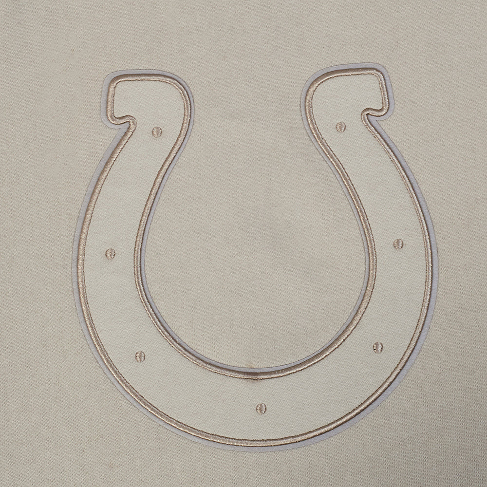 NFL INDIANAPOLIS COLTS NEUTRAL MEN'S DROP SHOULDER FLC CREWNECK (TAUPE)