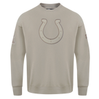 NFL INDIANAPOLIS COLTS NEUTRAL MEN'S DROP SHOULDER FLC CREWNECK (TAUPE)
