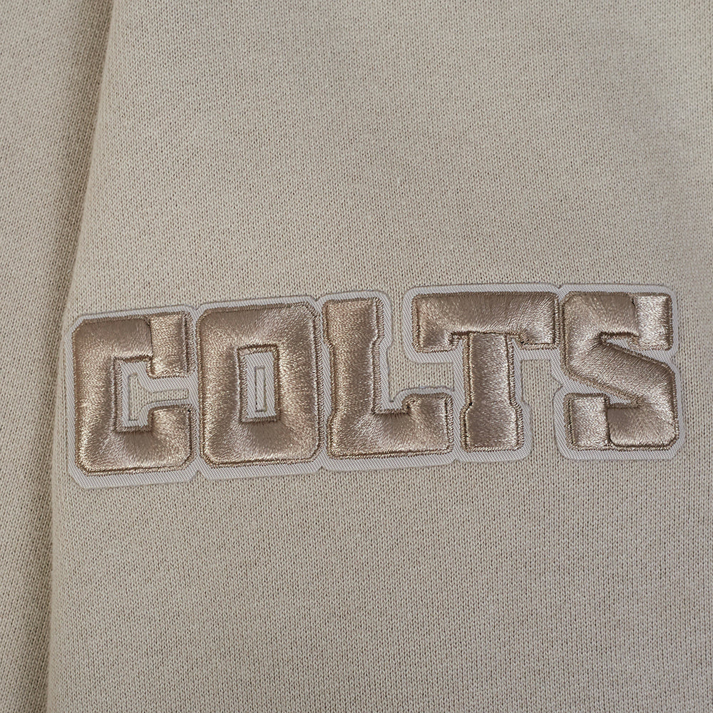 NFL INDIANAPOLIS COLTS NEUTRAL MEN'S DROP SHOULDER FLC CREWNECK (TAUPE)