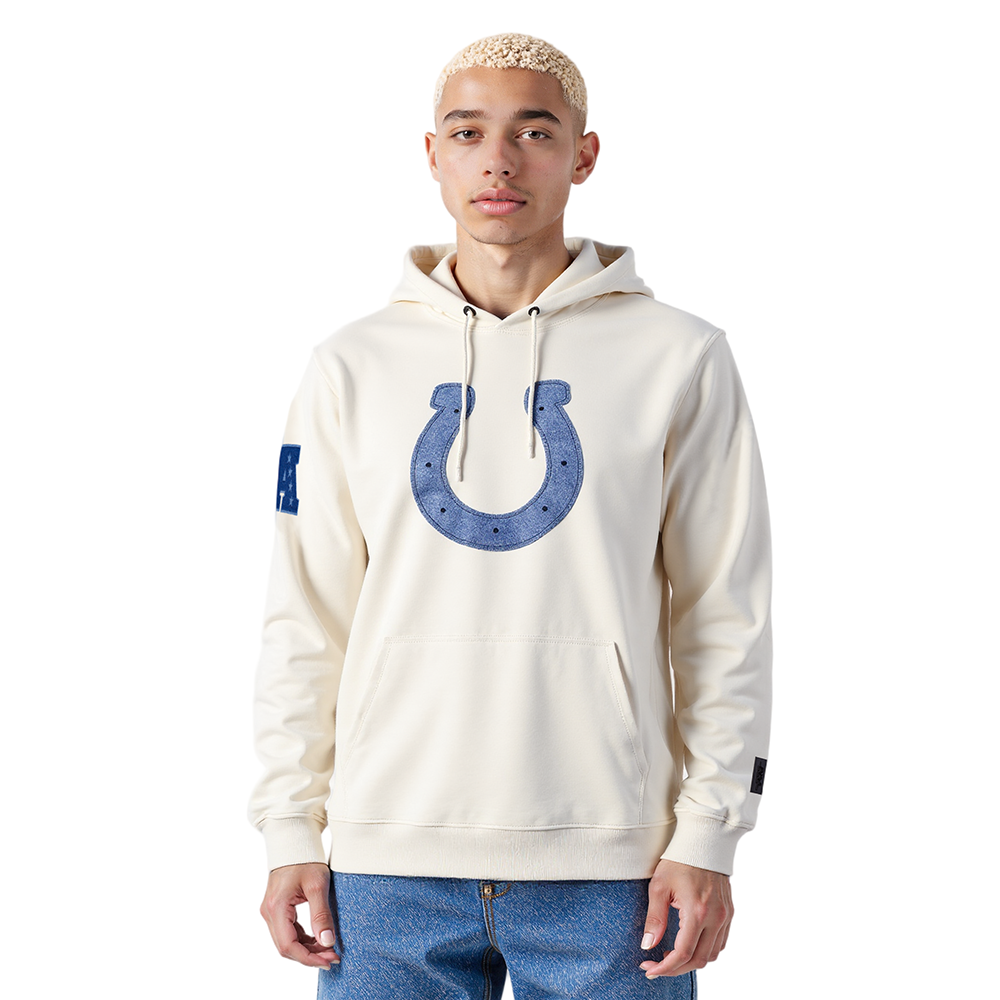 NFL INDIANAPOLIS COLTS VARSITY BLUES MEN'S FLC PO HOODIE (LINEN)