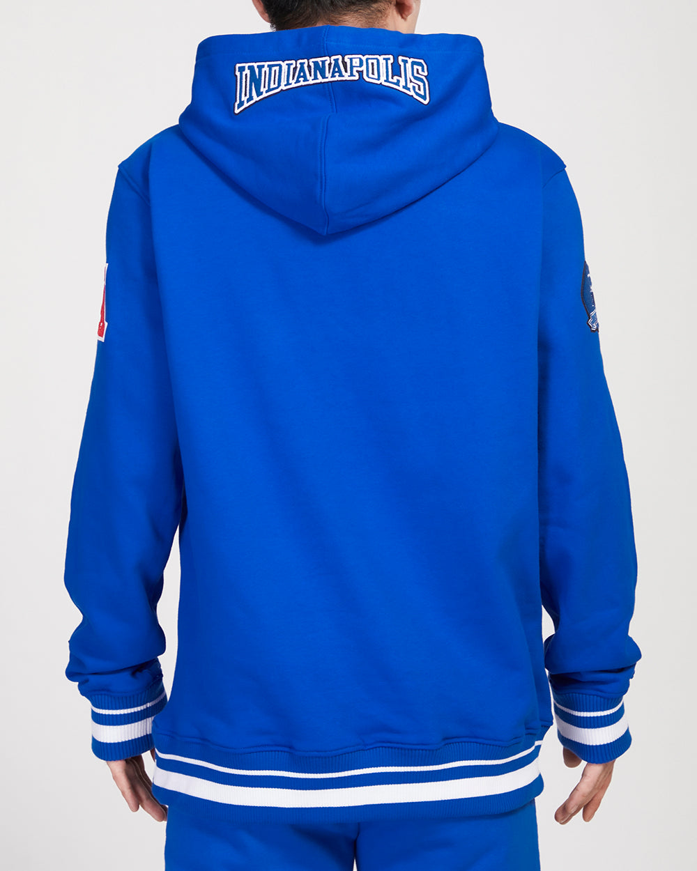 NFL INDIANAPOLIS COLTS CREST EMBLEM MEN'S RIB PO HOODIE (ROYAL BLUE)