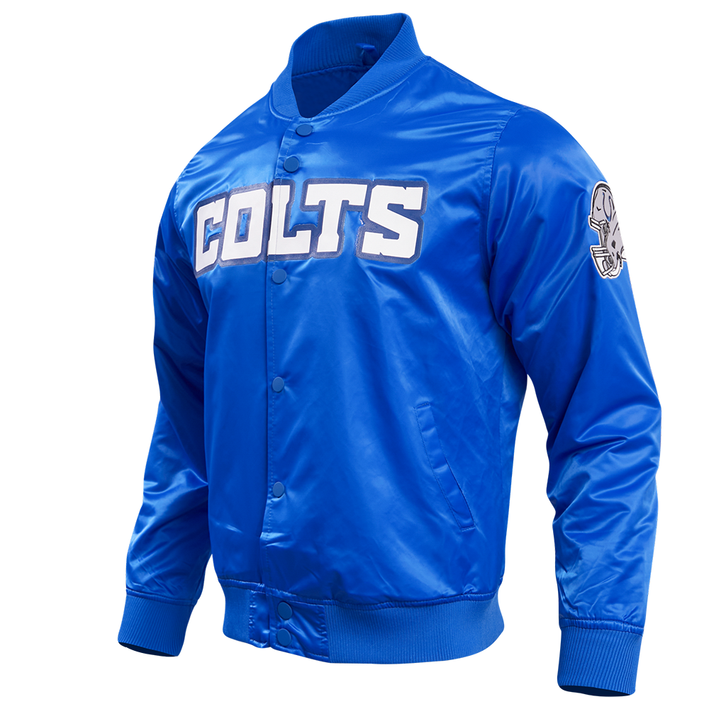NFL INDIANAPOLIS COLTS BIG LOGO MEN'S SATIN JACKET (ROYAL BLUE)