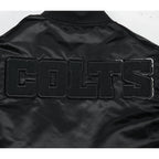 NFL INDIANAPOLIS COLTS TRIPLE BLACK BLOUSON EN SATIN POUR HOMME (TRIPLE NOIR HOMME)
