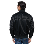 NFL INDIANAPOLIS COLTS TRIPLE BLACK BLOUSON EN SATIN POUR HOMME (TRIPLE NOIR HOMME)