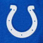 NFL INDIANAPOLIS COLTS OLD ENGLISH MEN'S RIB WOOL VARSITY JACKET (ROYAL BLUE/WHITE)