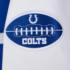 NFL INDIANAPOLIS COLTS OLD ENGLISH MEN'S RIB WOOL VARSITY JACKET (ROYAL BLUE/WHITE)