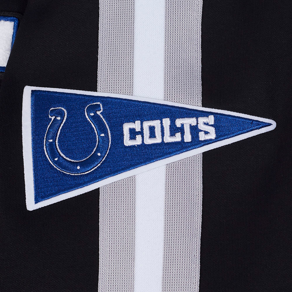 NFL INDIANAPOLIS COLTS BLOUSON PRO GAME DAY EN MAILLE DOUBLE POUR HOMME (NOIR/ARGENT/BLANC)