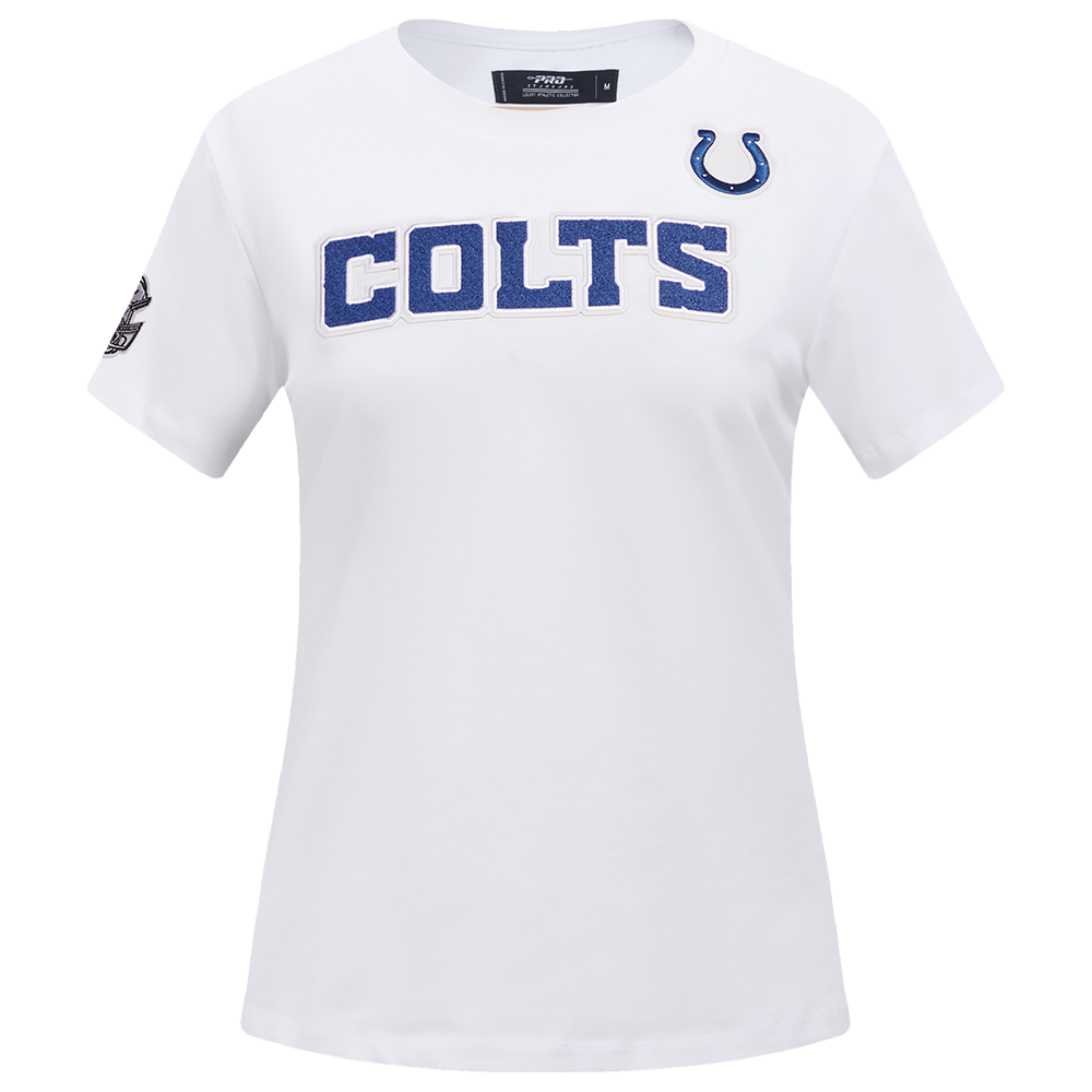 NFL INDIANAPOLIS COLTS CLASSIC T-SHIRT AJUSTÉ EN JERSEY SIMPLE (BLANC)