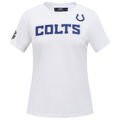 NFL INDIANAPOLIS COLTS CLASSIC T-SHIRT AJUSTÉ EN JERSEY SIMPLE (BLANC)