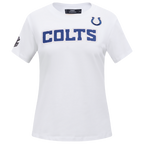 NFL INDIANAPOLIS COLTS CLASSIC T-SHIRT AJUSTÉ EN JERSEY SIMPLE (BLANC)