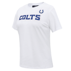 NFL INDIANAPOLIS COLTS CLASSIC T-SHIRT AJUSTÉ EN JERSEY SIMPLE (BLANC)