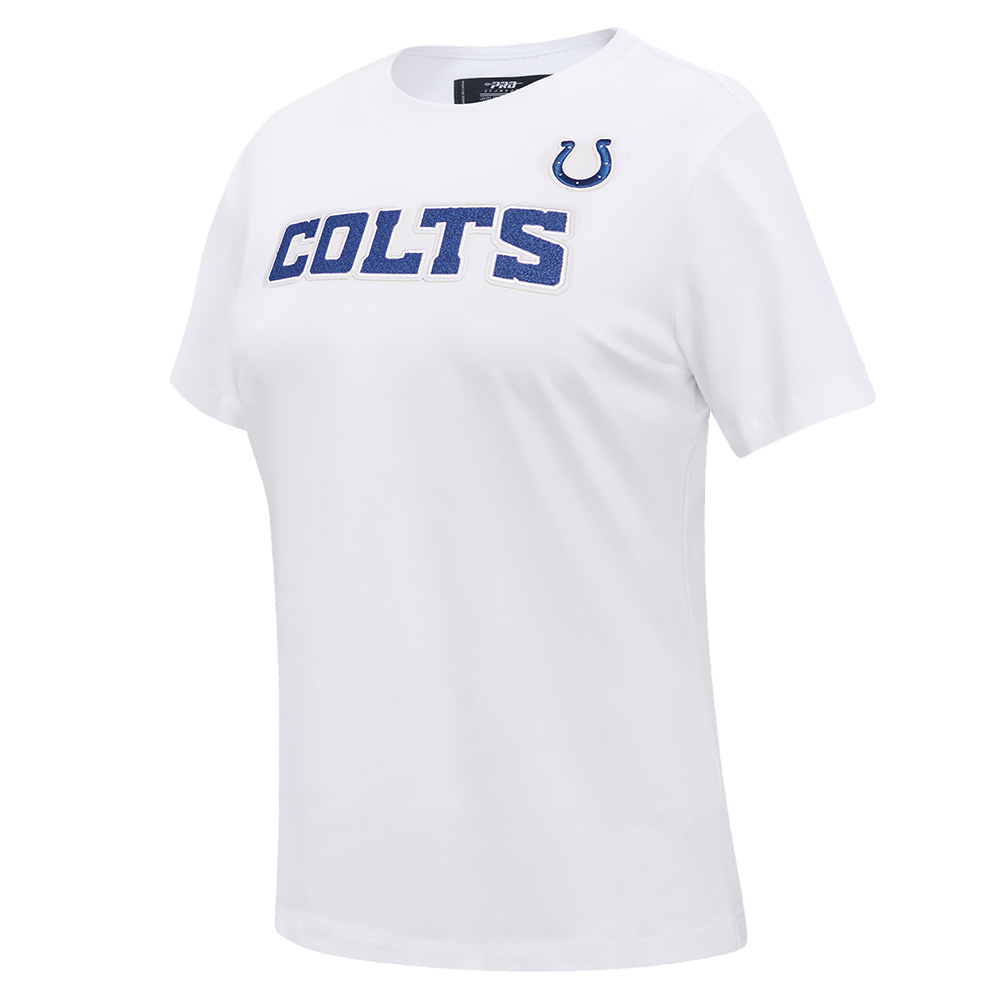 NFL INDIANAPOLIS COLTS CLASSIC T-SHIRT AJUSTÉ EN JERSEY SIMPLE (BLANC)