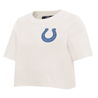 NFL INDIANAPOLIS COLTS VARSITY BLUES WOMEN'S  SJ BOXY TEE (LINEN)