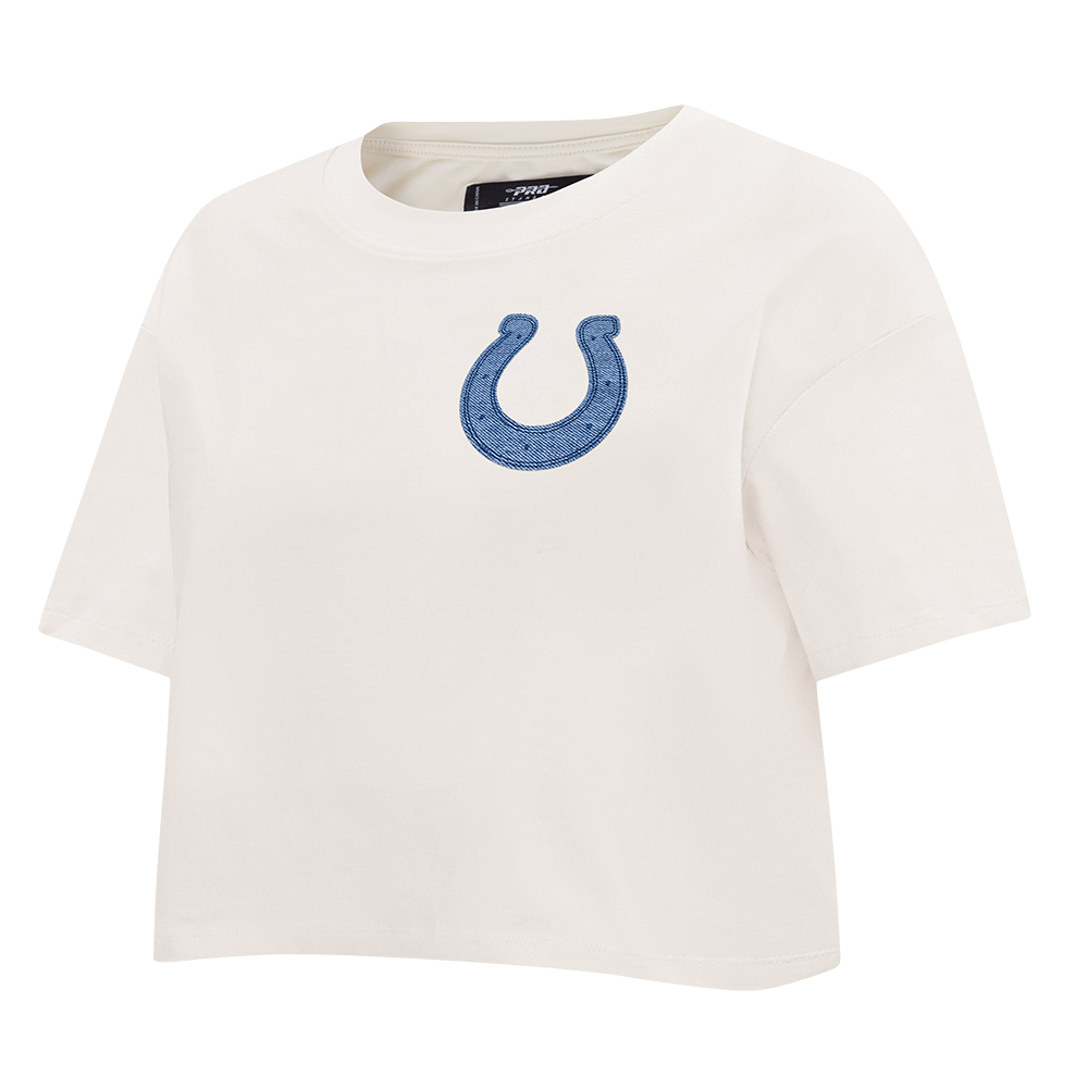NFL INDIANAPOLIS COLTS VARSITY BLUES WOMEN'S  SJ BOXY TEE (LINEN)