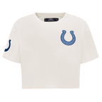 NFL INDIANAPOLIS COLTS VARSITY BLUES WOMEN'S  SJ BOXY TEE (LINEN)
