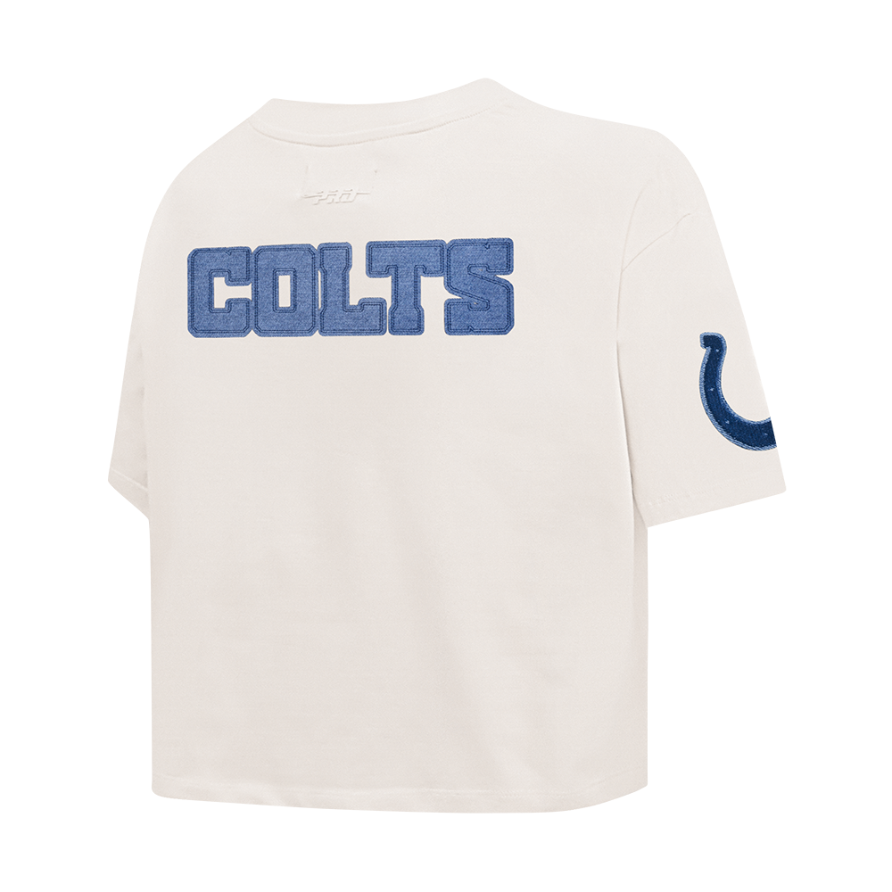 NFL INDIANAPOLIS COLTS VARSITY BLUES WOMEN'S  SJ BOXY TEE (LINEN)