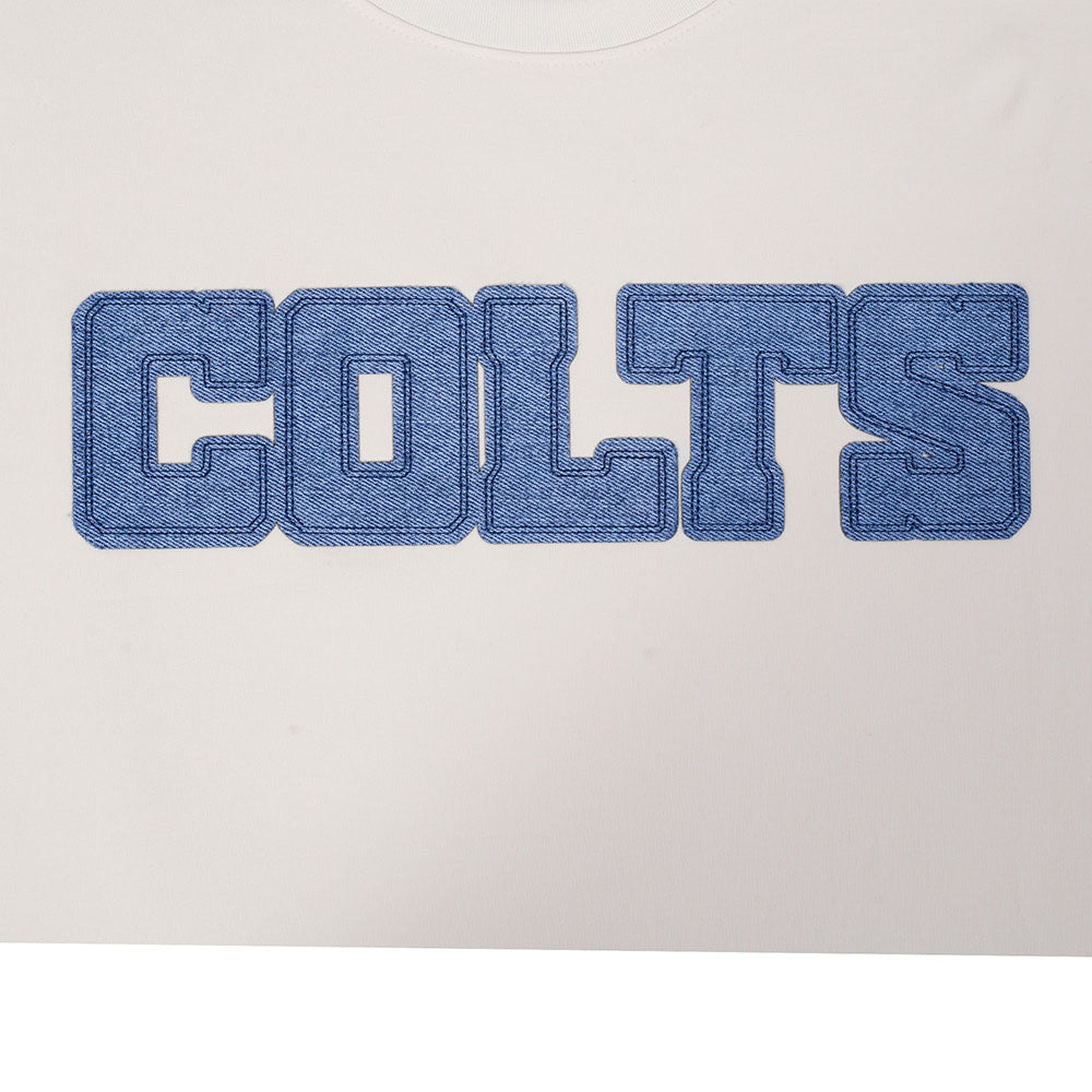 NFL INDIANAPOLIS COLTS VARSITY BLUES WOMEN'S  SJ BOXY TEE (LINEN)