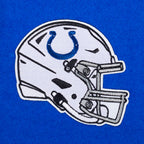 NFL INDIANAPOLIS COLTS CLASSIC BLOUSON COLLÉGIAL EN LAINE POUR FEMME (BLEU ROYAL/BLANC)