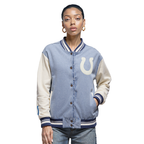 NFL INDIANAPOLIS COLTS VARSITY BLUES WOMEN'S DENIM VARSITY JACKET (DENIM/LINEN)