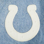 NFL INDIANAPOLIS COLTS VARSITY BLUES WOMEN'S DENIM VARSITY JACKET (DENIM/LINEN)