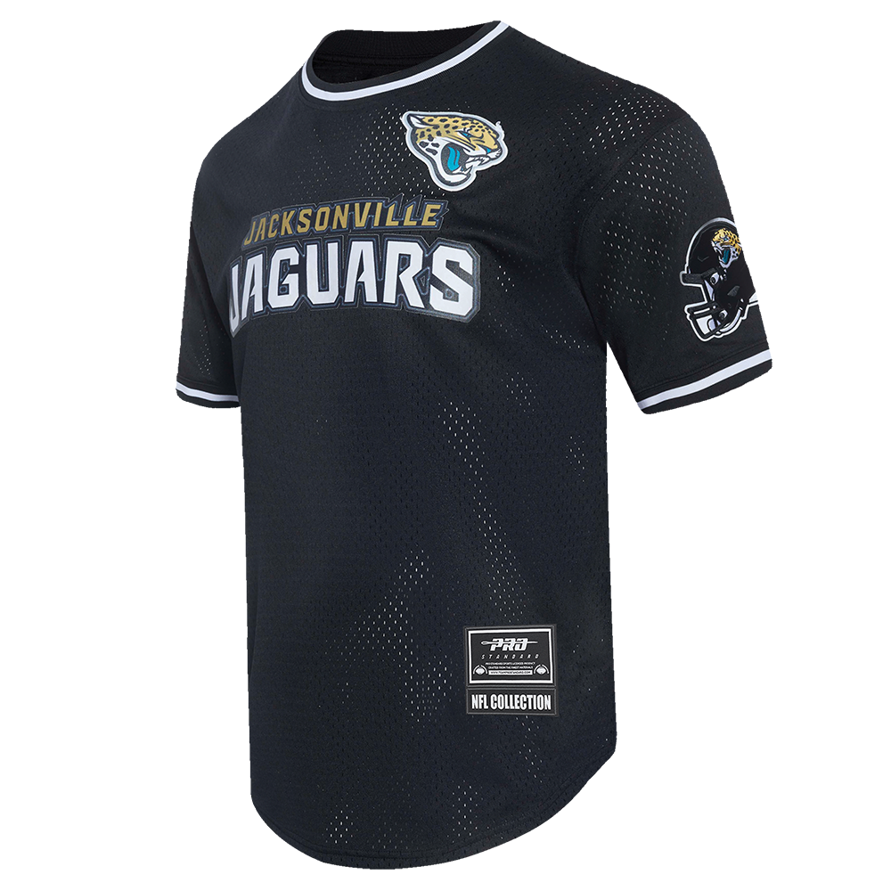 NFL JACKSONVILLE JAGUARS CLASSIC MEN'S MESH CREWNECK SHORT SLEEVE TEE (BLACK)