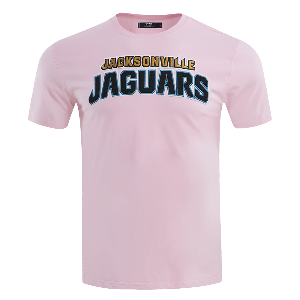 NFL JACKSONVILLE JAGUARS CLASSIC CHENILLE SINGLE JERSEY TEE (PINK)