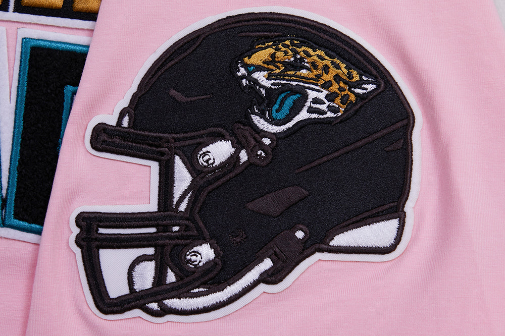 NFL JACKSONVILLE JAGUARS CLASSIC CHENILLE SINGLE JERSEY TEE (PINK)