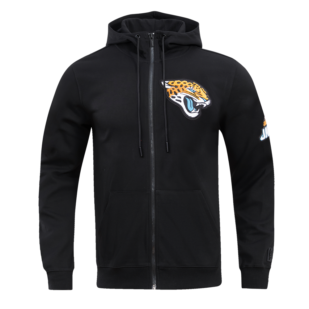 NFL JACKSONVILLE JAGUARS CLASSIC CHENILLE CHANDAIL À CAPUCHON EN MAILLE DOUBLE POUR HOMME (NOIR)
